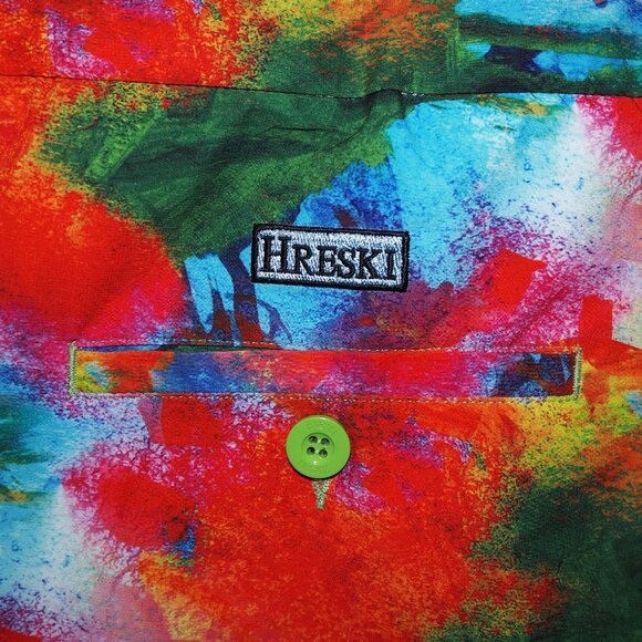 Hreski Colorful Paint Splatters Golf Shorts Men's 44 Multicolor 184 - Picture 5 of 7